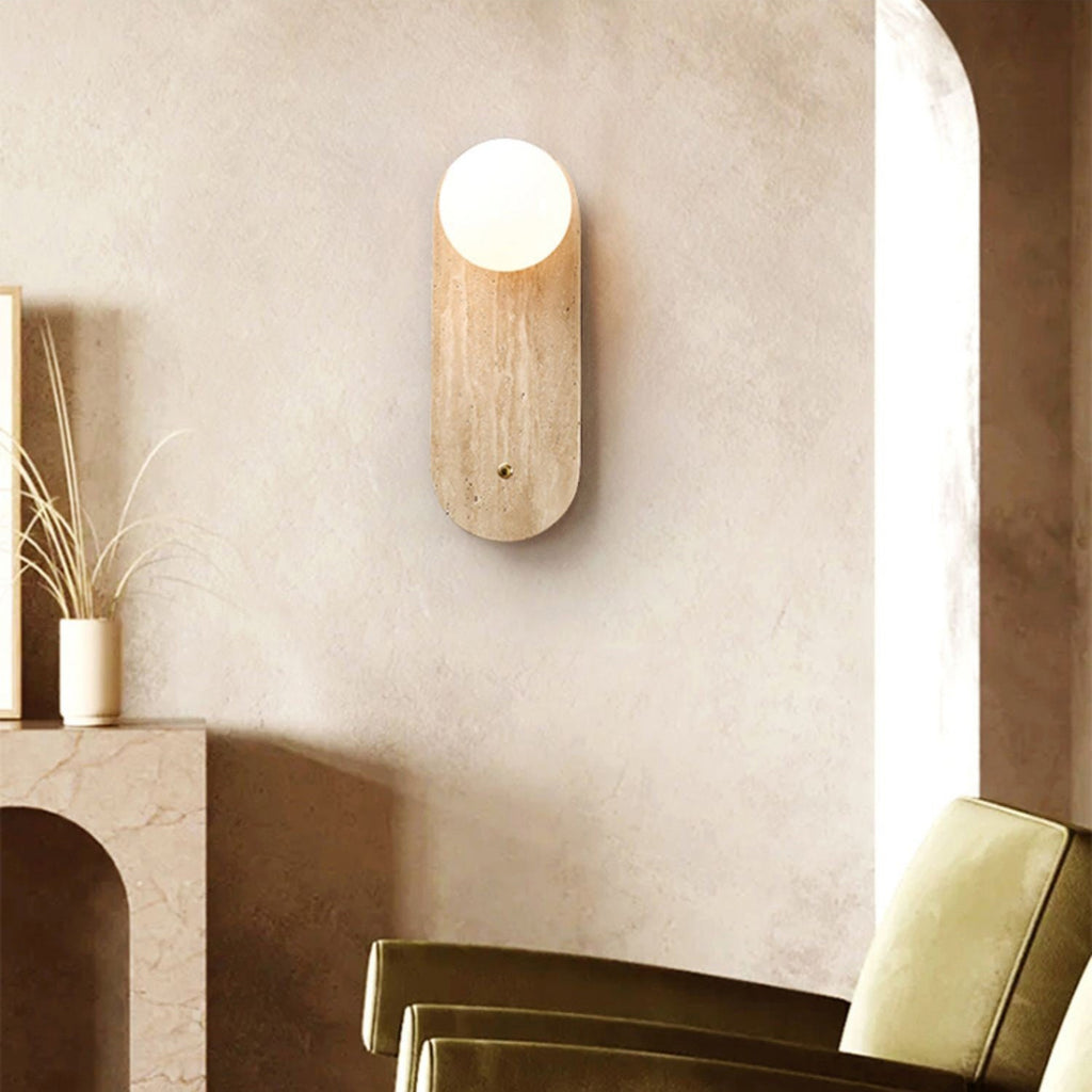 Lia Travertine Wall Lamp — view 4