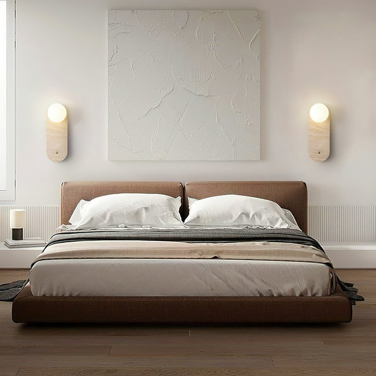 Lia Travertine Wall Lamp — view 6