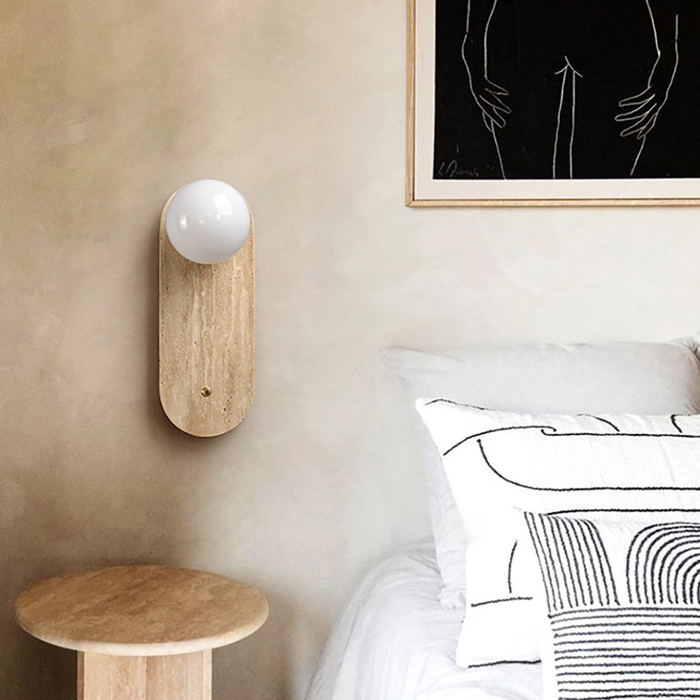 Lia Travertine Wall Lamp — view 5