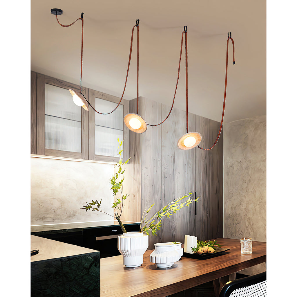 Light Rail Leather Pendant Lamp — view 10