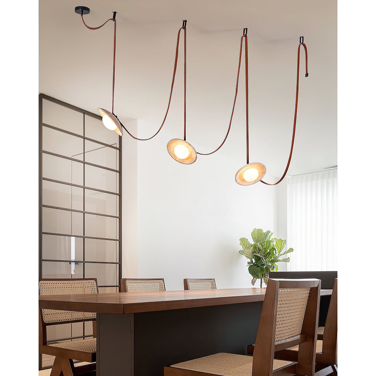 Light Rail Leather Pendant Lamp — view 11