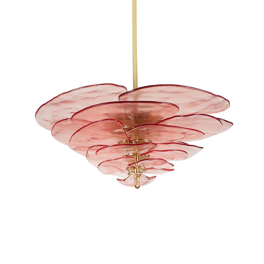 Lotus Leaf Layered Glass Chandelier — view 42