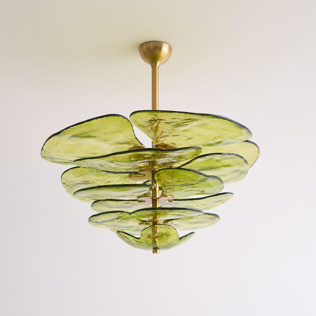 Lotus Leaf Layered Glass Chandelier — view 29
