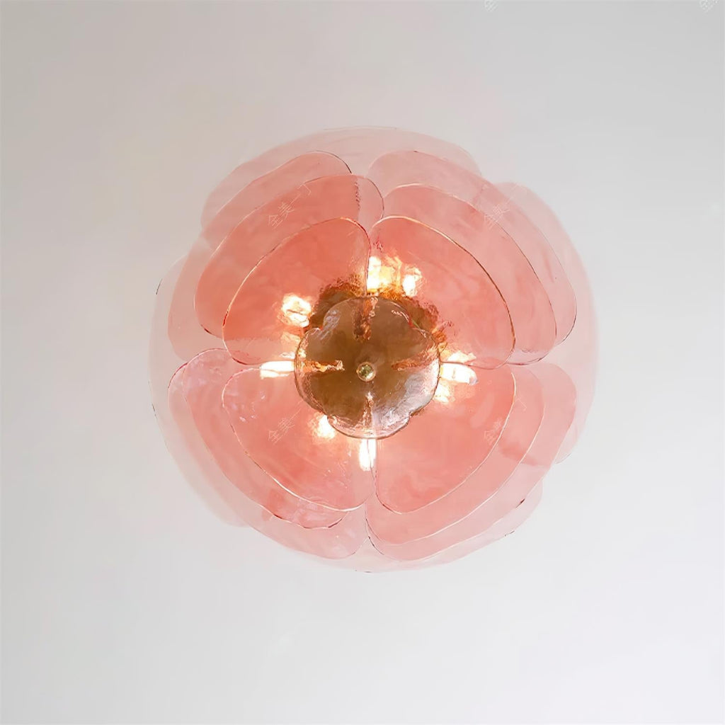 Lotus Leaf Layered Glass Chandelier — view 14