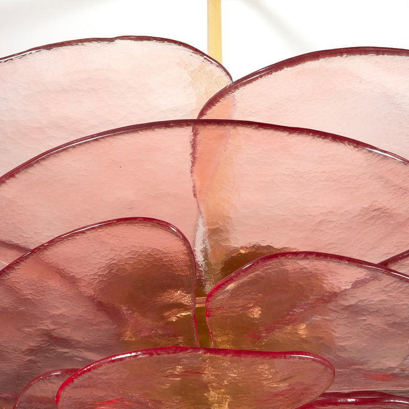Lotus Leaf Layered Glass Chandelier — view 16