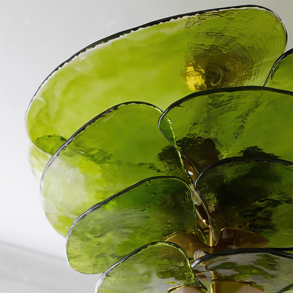 Lotus Leaf Layered Glass Chandelier — view 33