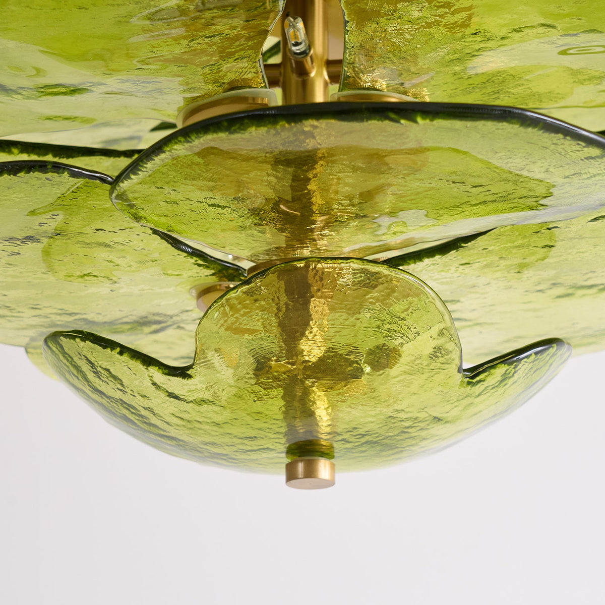 Lotus Leaf Layered Glass Chandelier — view 31