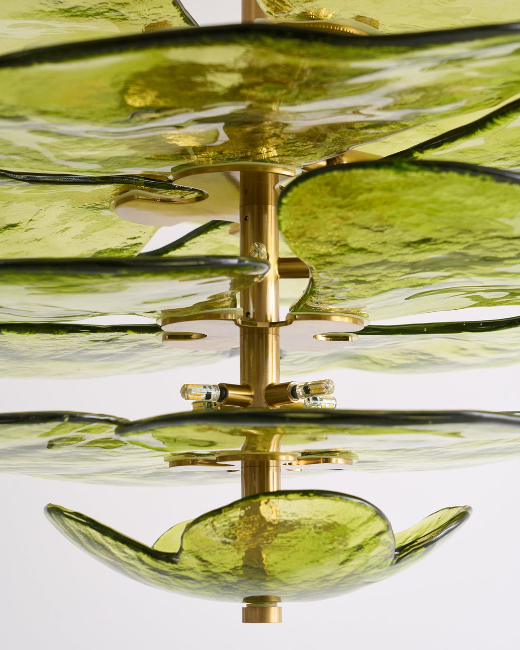 Lotus Leaf Layered Glass Chandelier — view 34