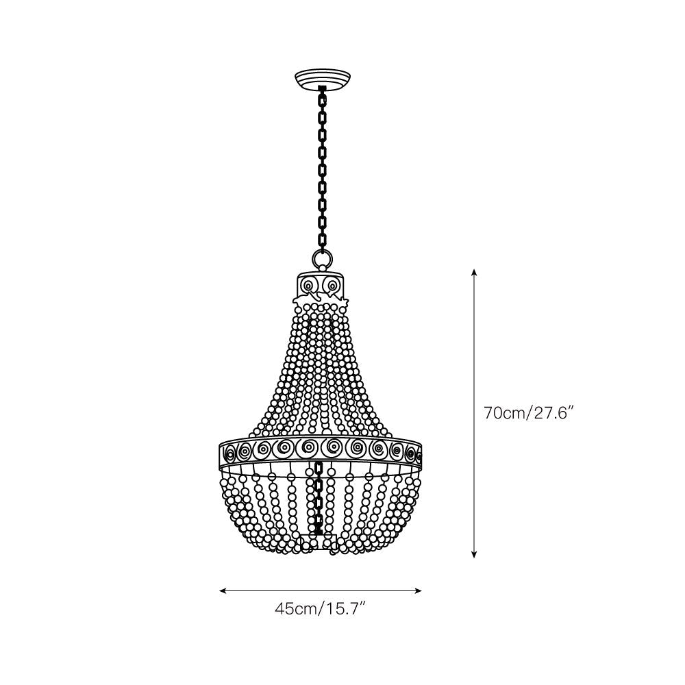 Littlefield Beaded Chandelier — view 4