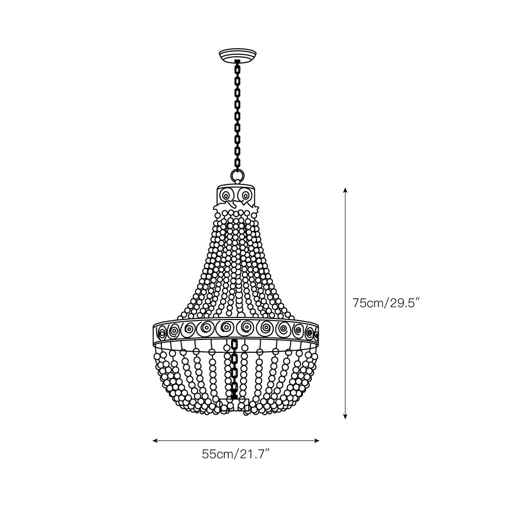 Littlefield Beaded Chandelier — view 5