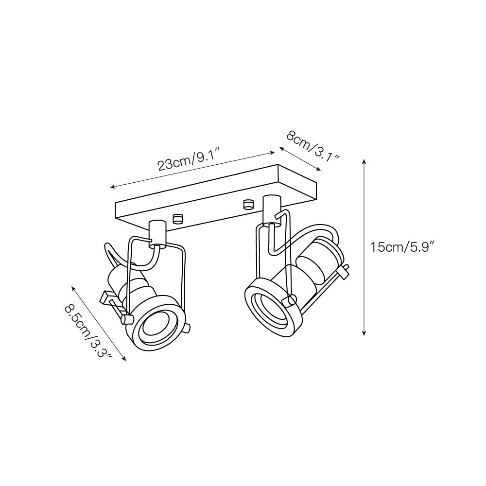 Lucide Industrial Multiple Ceiling Lamp