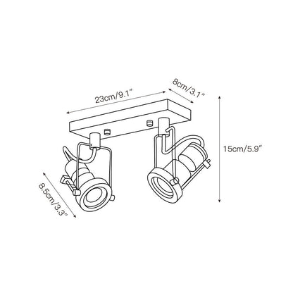 Lucide Industrial Multiple Ceiling Lamp