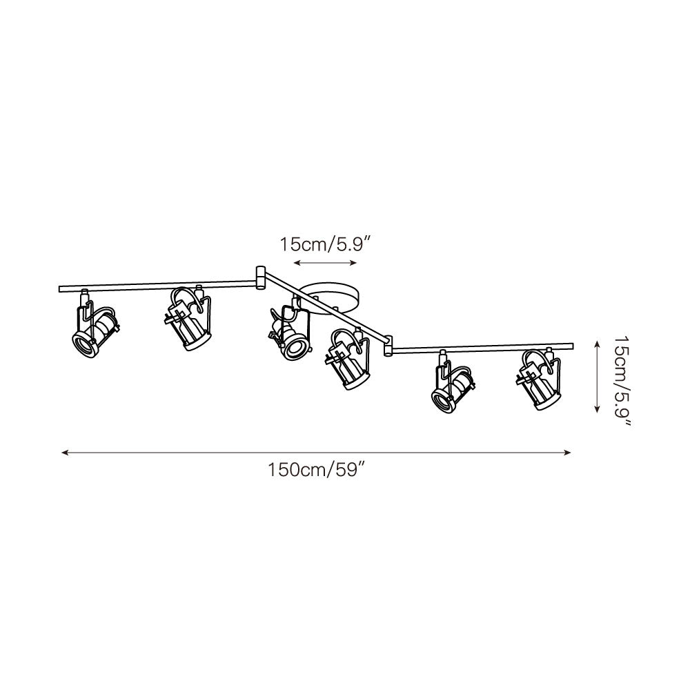 Lucide Industrial Track Ceiling Lamp — view 4
