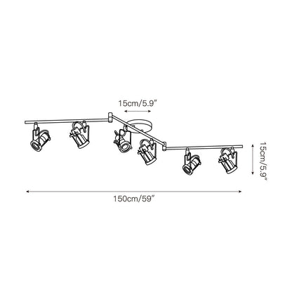 Lucide Industrial Track Ceiling Lamp
