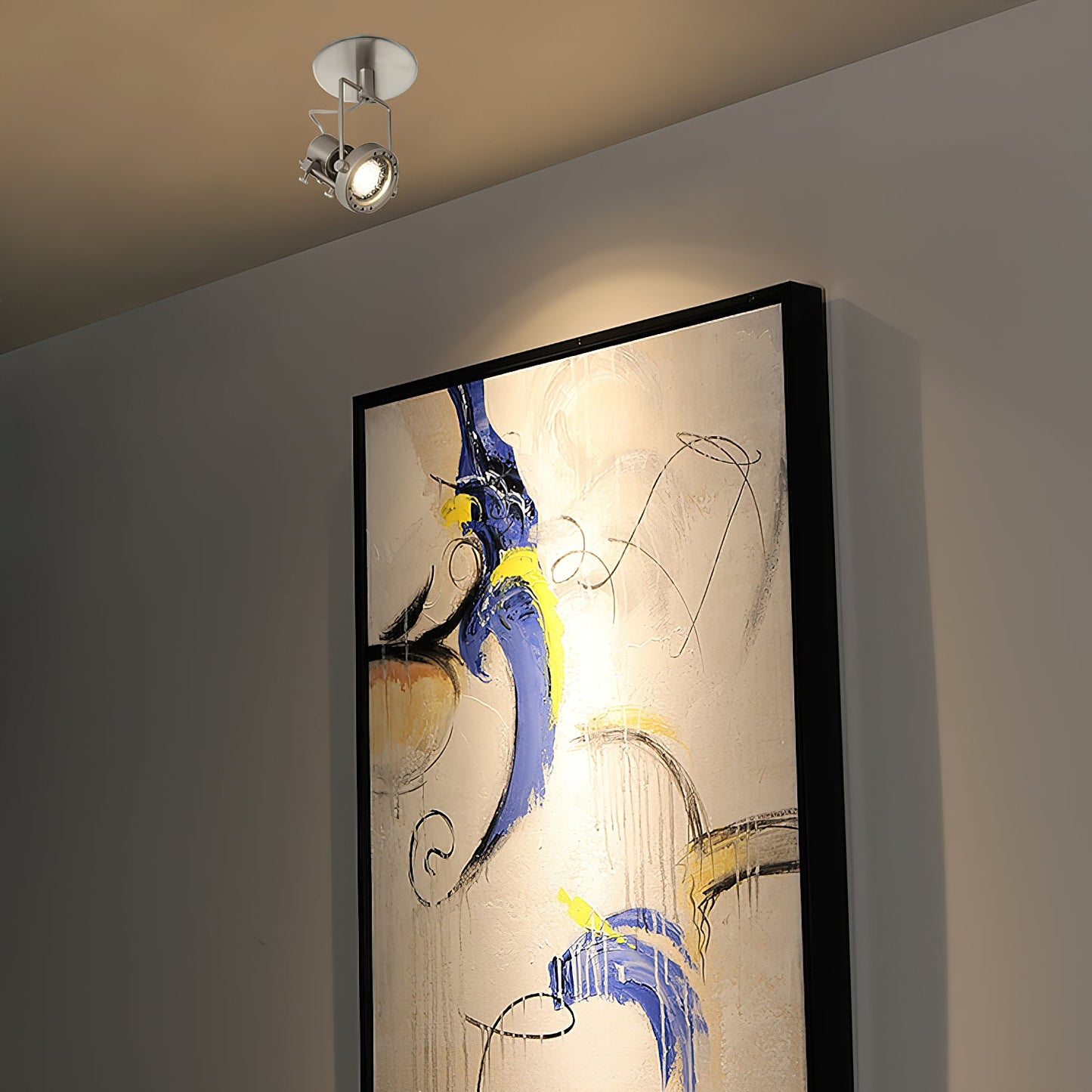 Lucide Industrial Nickel Ceiling Lamp