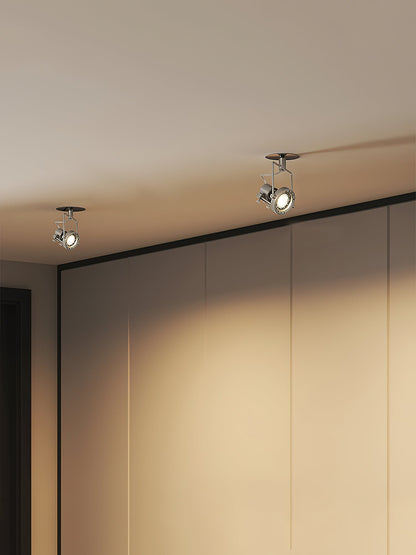 Lucide Industrial Nickel Ceiling Lamp