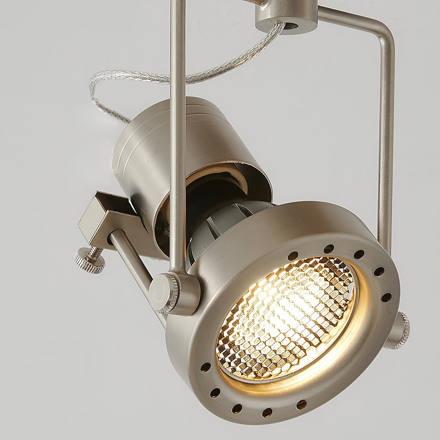 Lucide Industrial Nickel Ceiling Lamp
