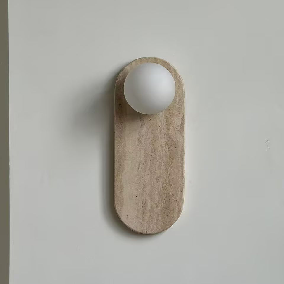Lucie Beige Travertine Sconce — view 5