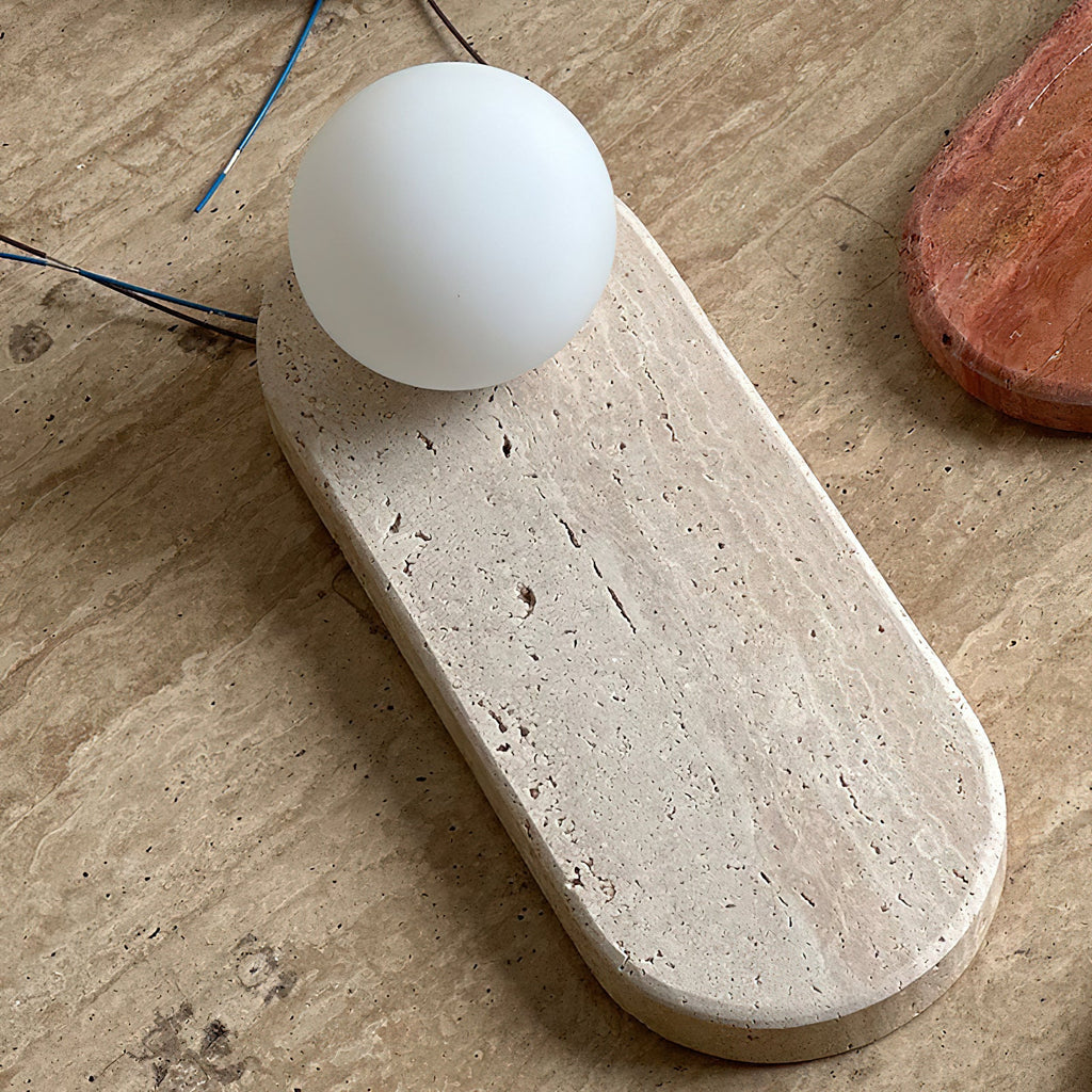 Lucie Beige Travertine Sconce — view 7