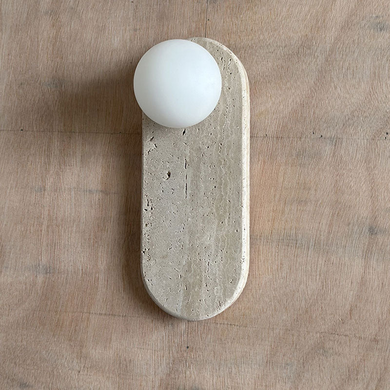 Lucie Beige Travertine Sconce — view 6
