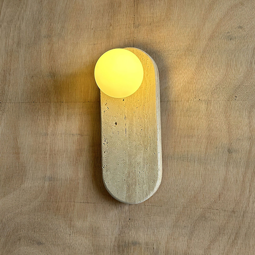 Lucie Beige Travertine Sconce — view 4