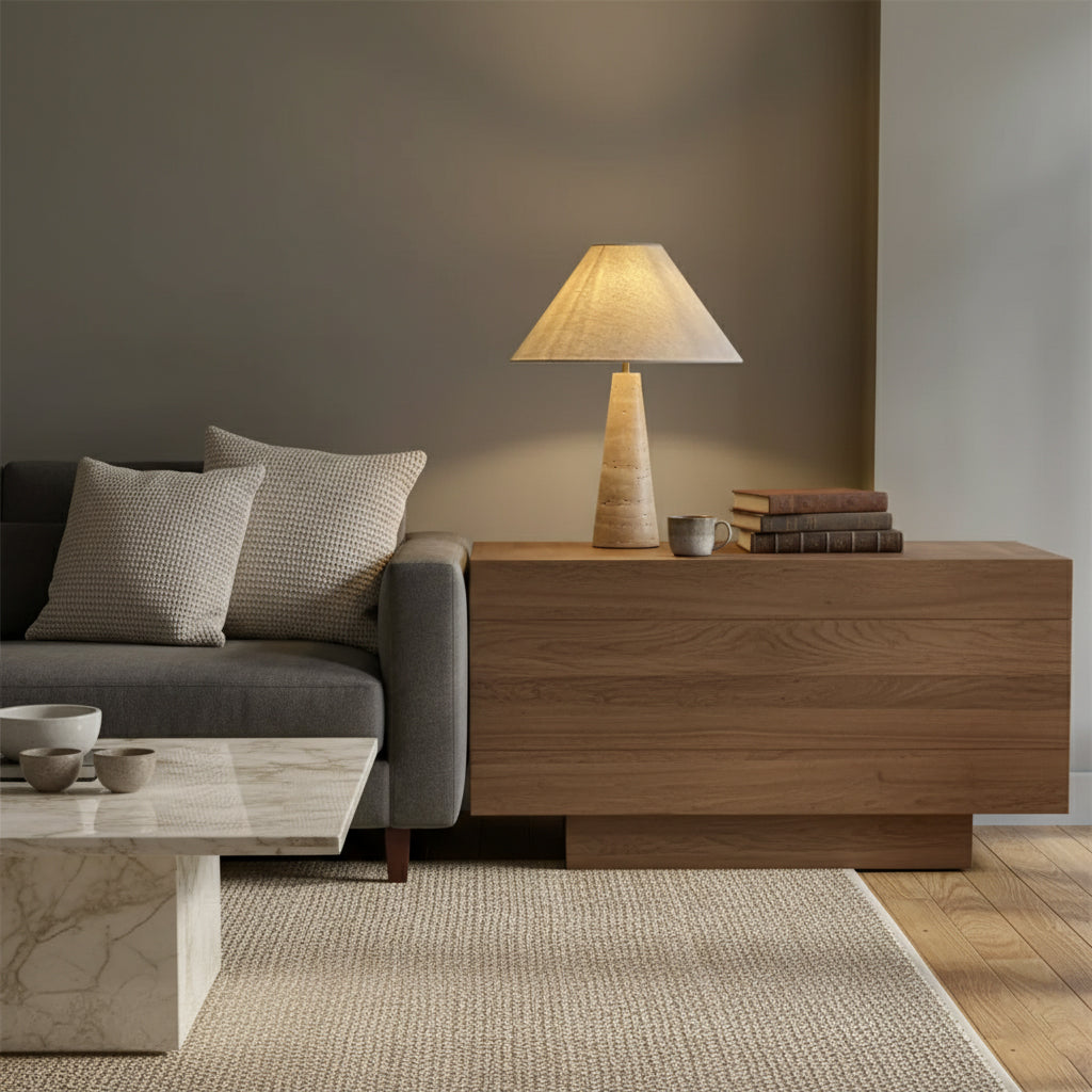 Lulu Travertine Table Lamp — view 4