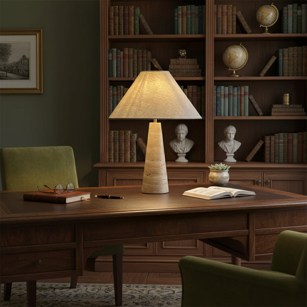 Lulu Travertine Table Lamp — view 2