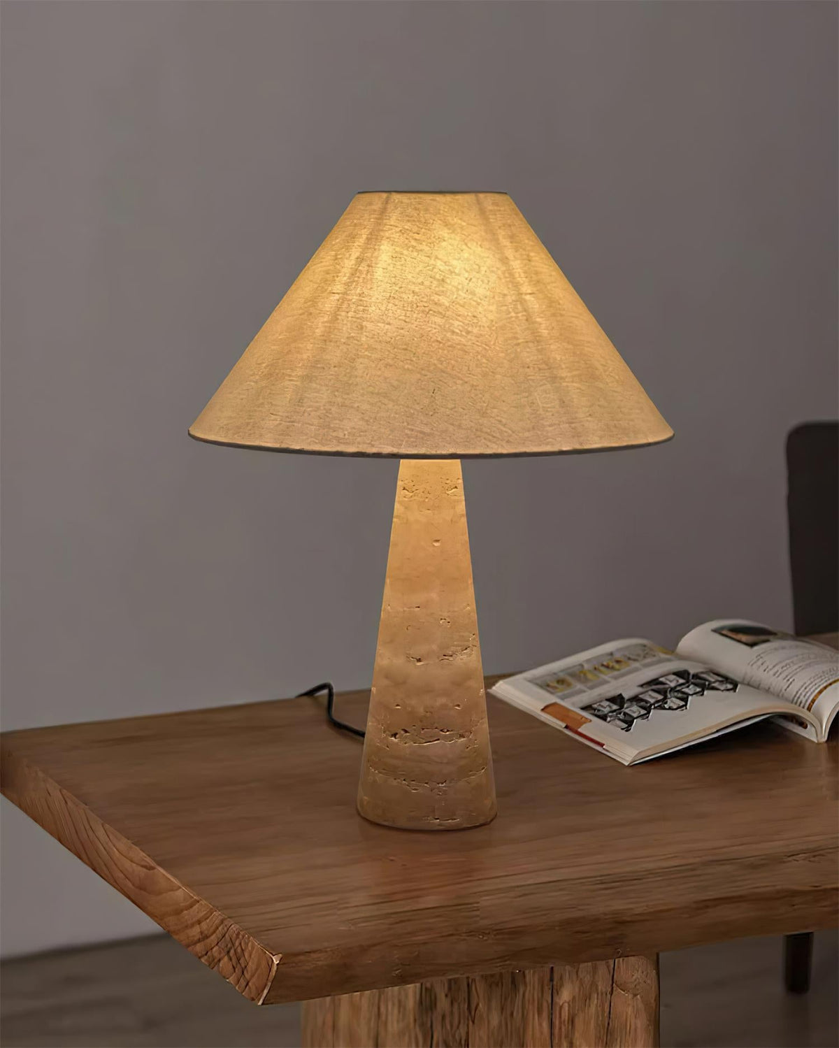 Lulu Travertine Table Lamp — view 10