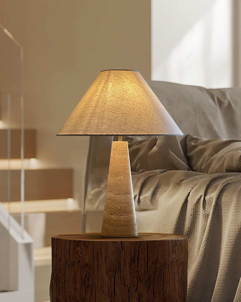 Lulu Travertine Table Lamp — view 7
