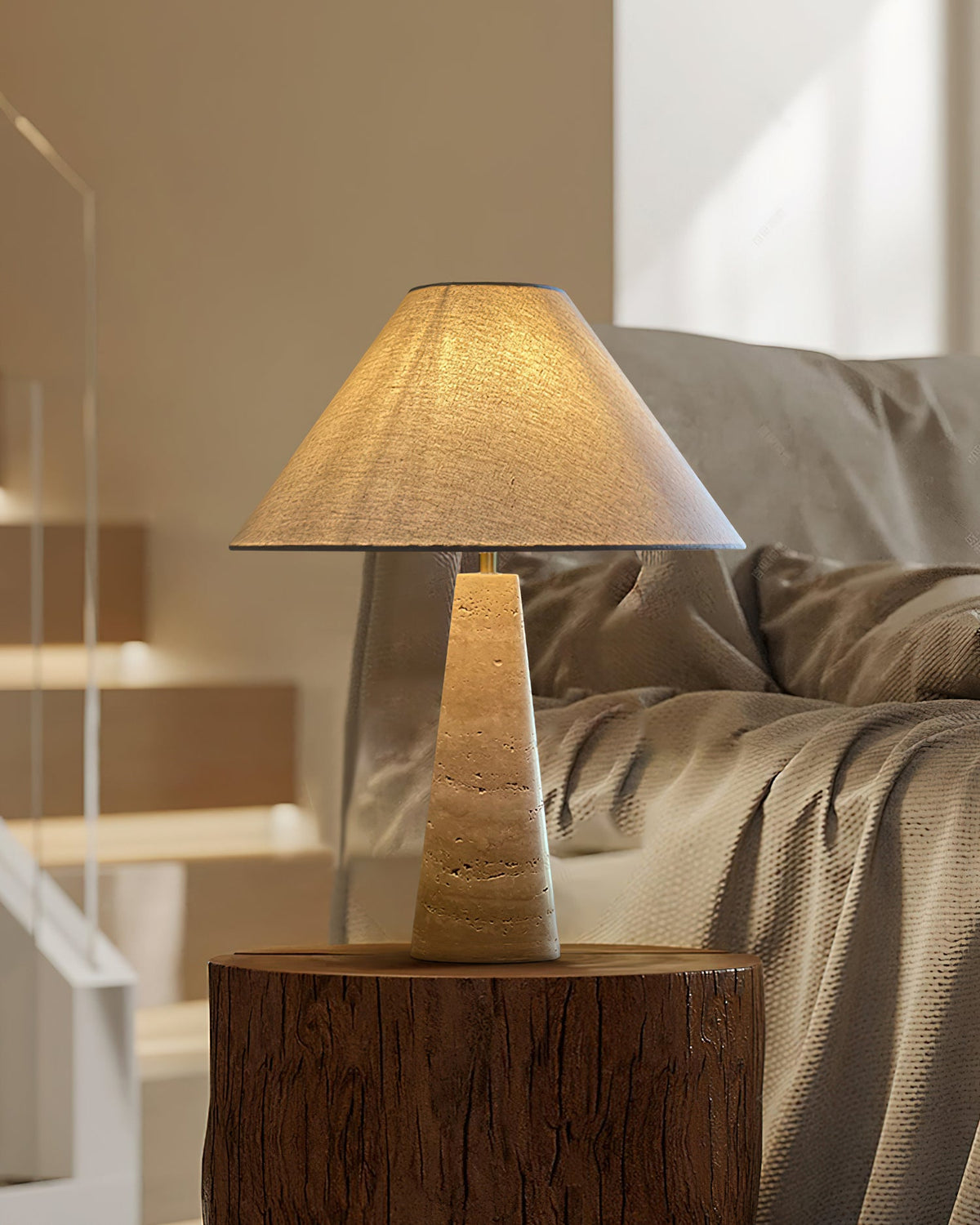 Lulu Travertine Table Lamp — view 7