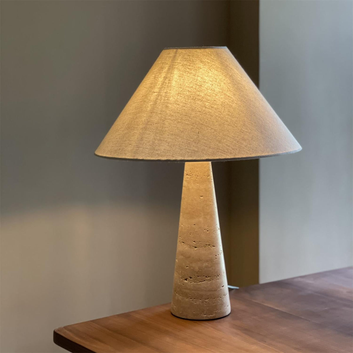 Lulu Travertine Table Lamp — view 9