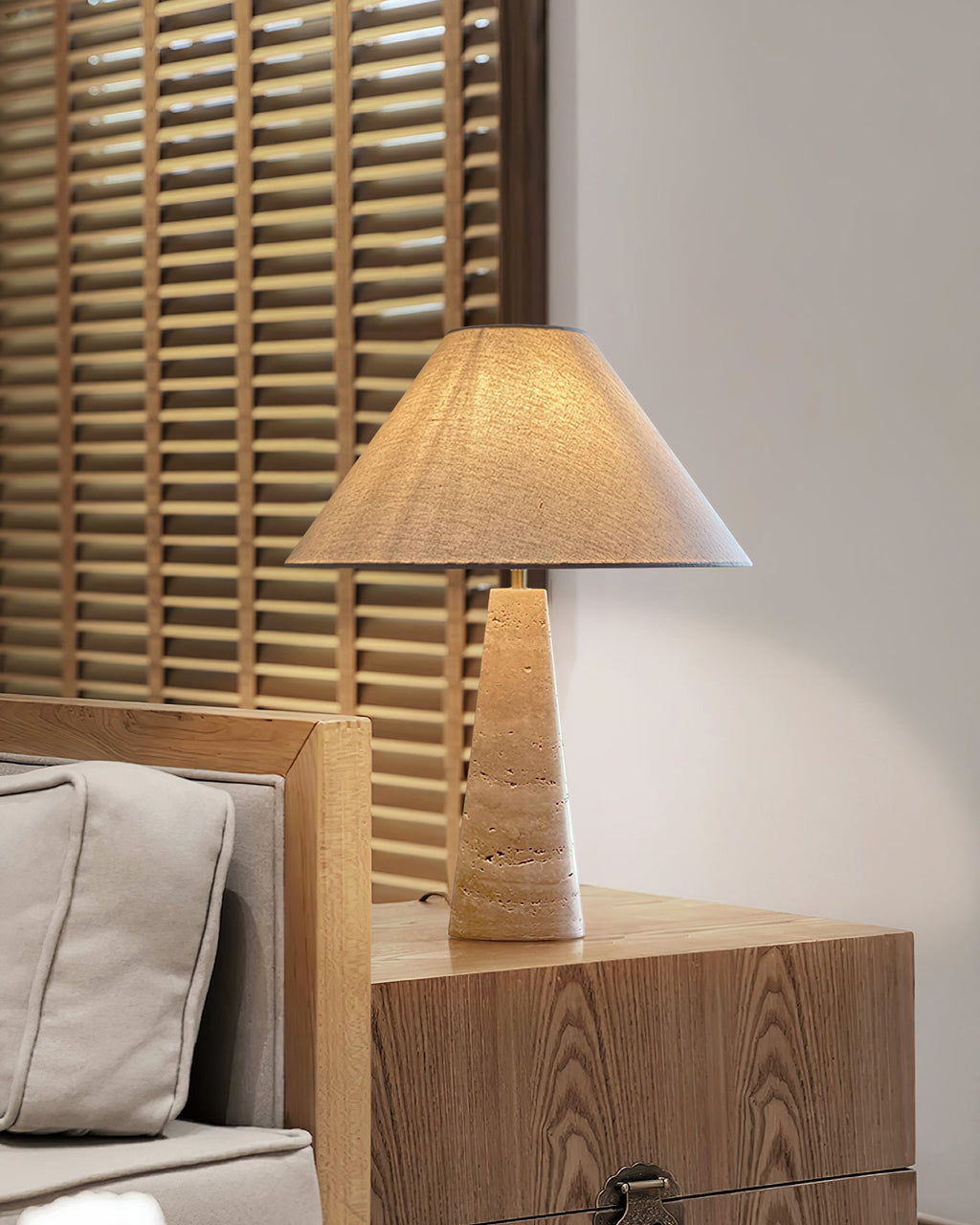 Lulu Travertine Table Lamp — view 11