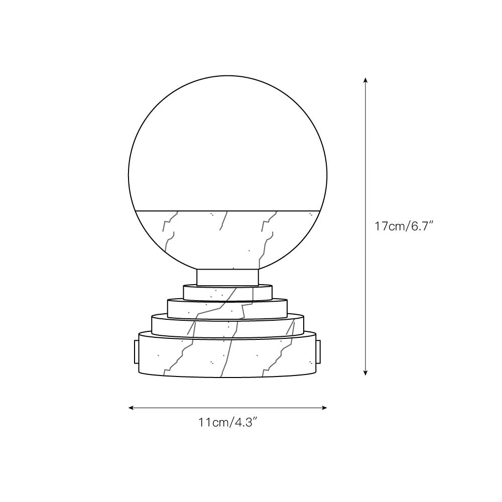 Lunar Marble Table Lamp — view 3