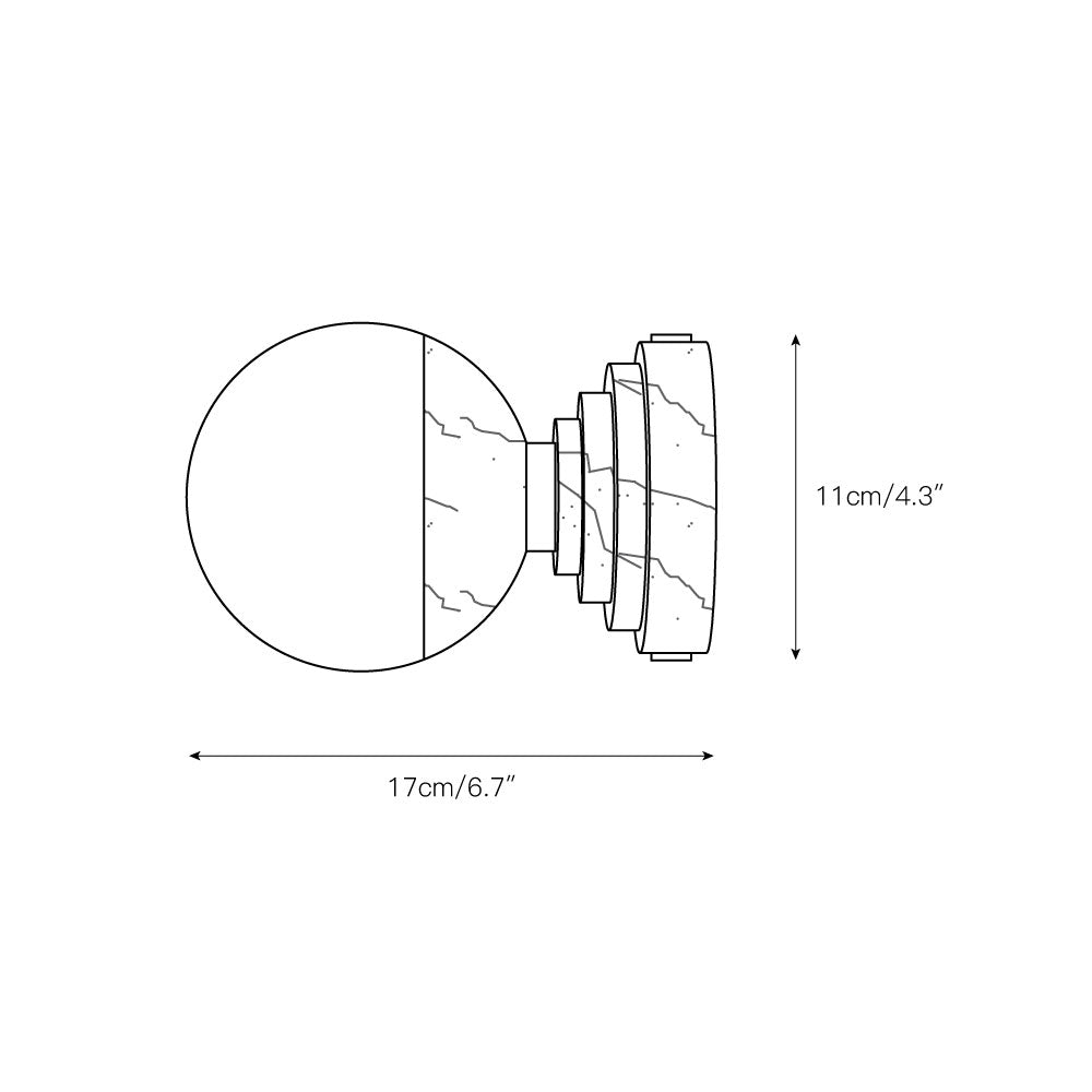 Lunar Marble Wall Lamp — view 3