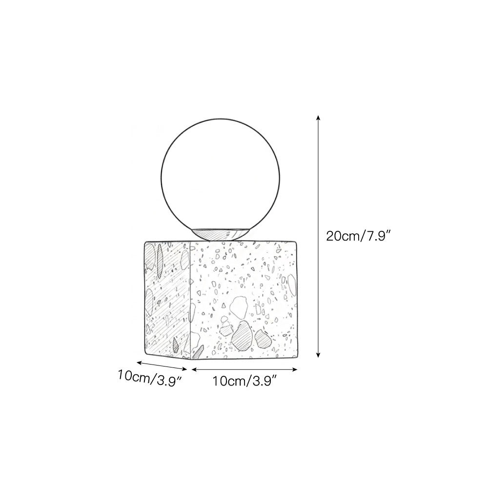 Lunas Terrazzo Cube Wall Sconce — view 3