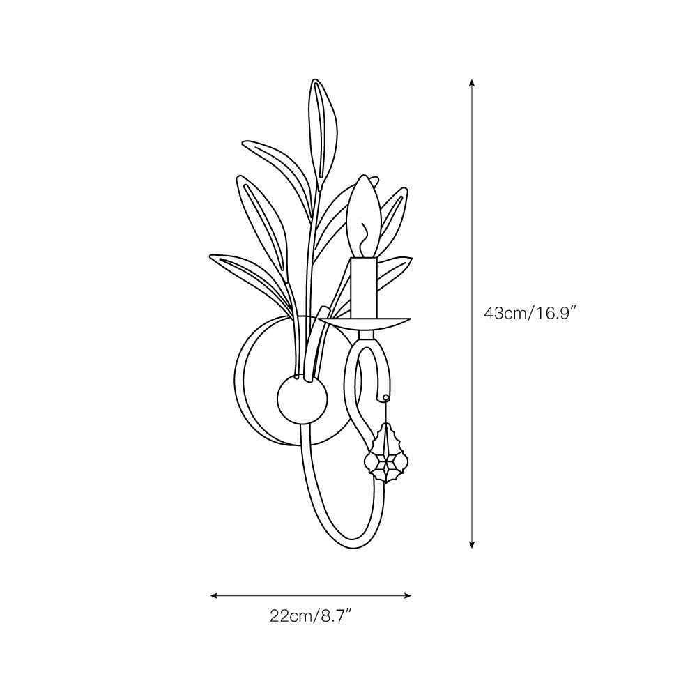 Lydia Crystal Sconces — view 3