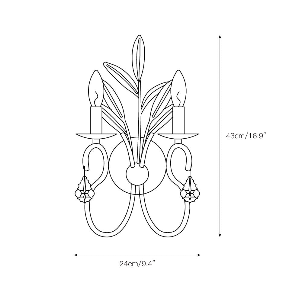 Lydia Crystal Sconces — view 4