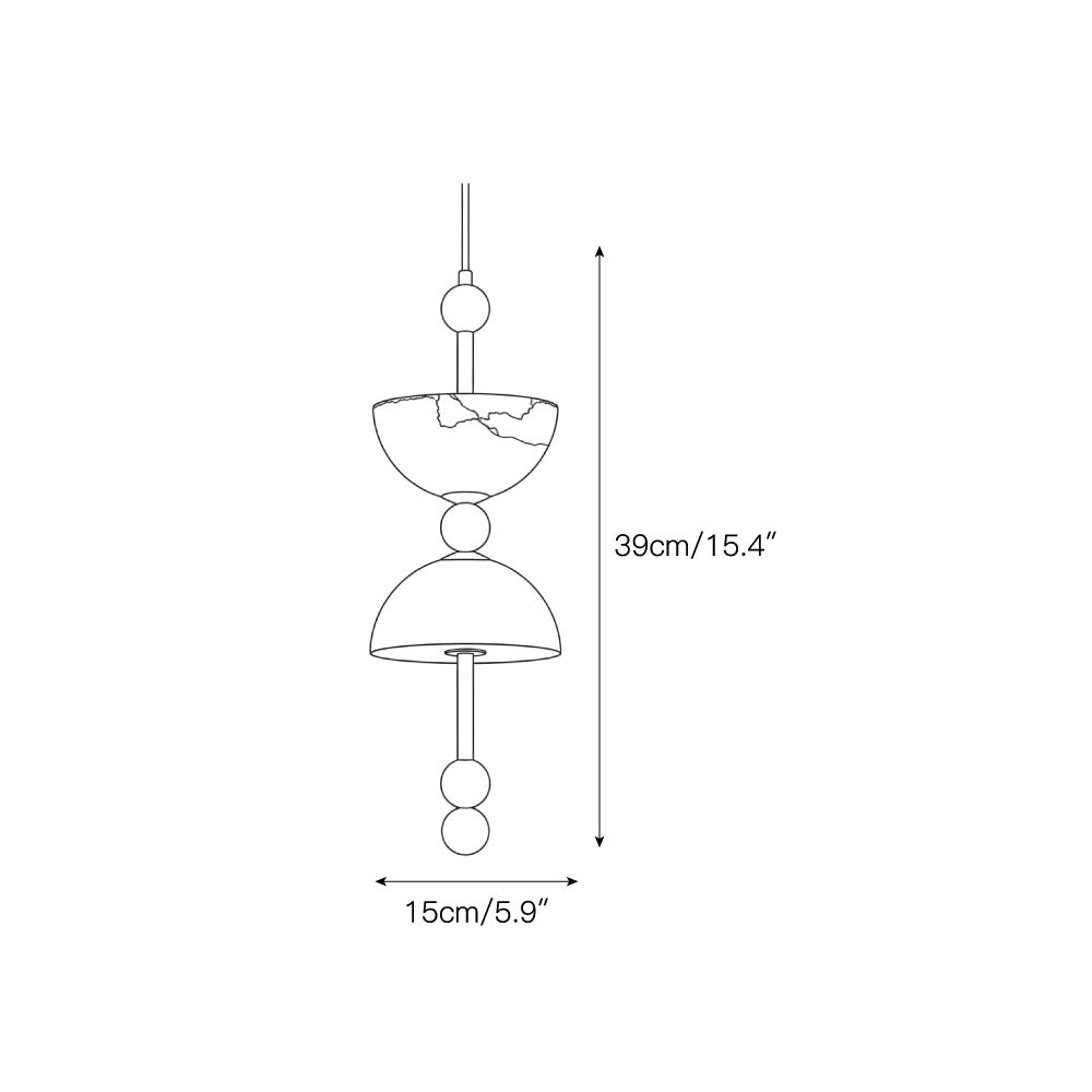 Lyra Alabaster Pendant Lamp — view 3