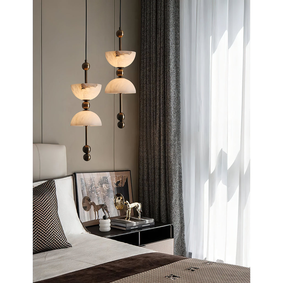 Lyra Alabaster Pendant Lamp — view 4