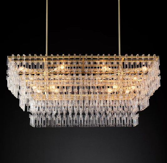 Marignan 3 Tier Rectangular Chandelier 60"