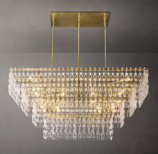 Marignan 4 Tier Rectangular Chandelier 72"