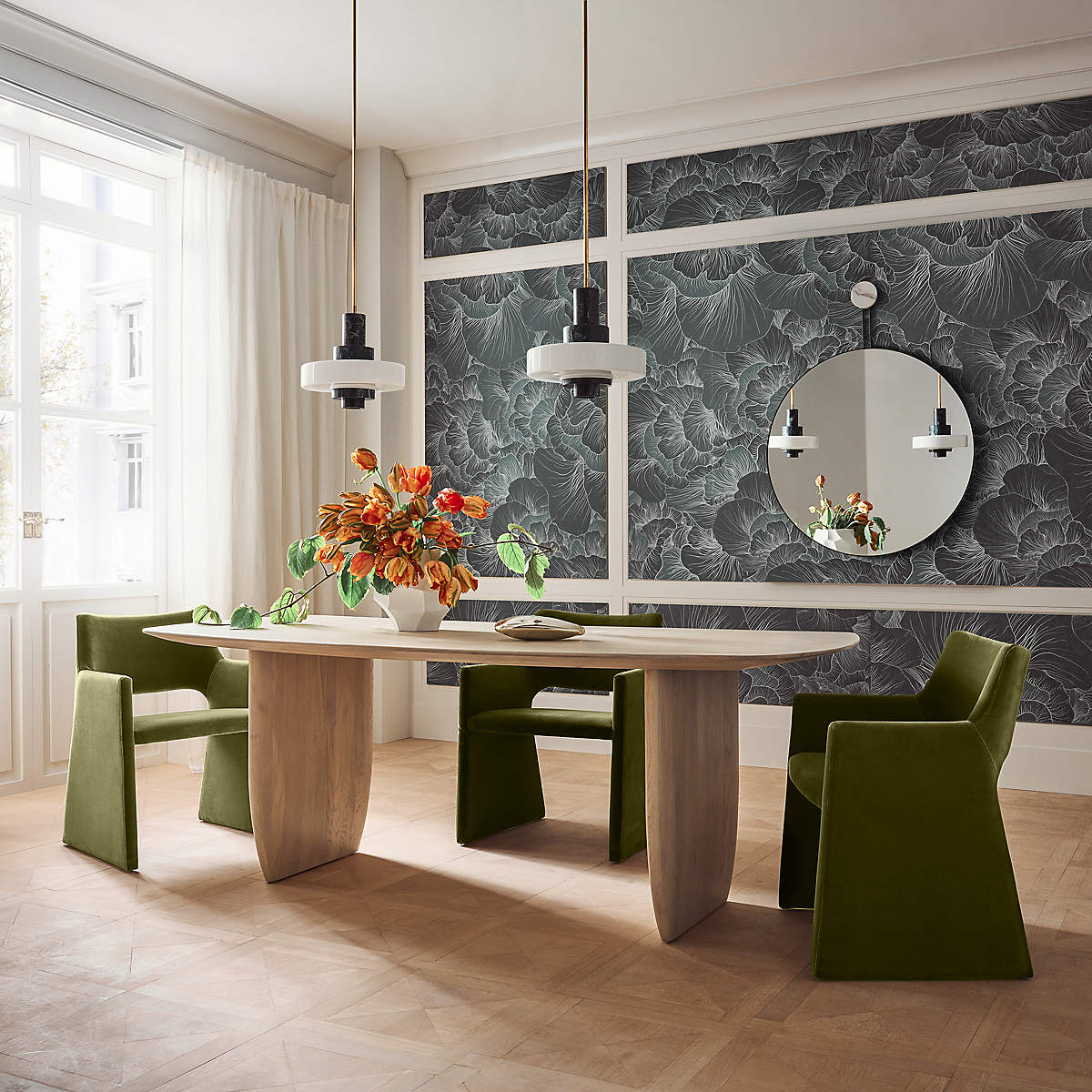 Mercury Green Marble Pendant Lamp — view 2