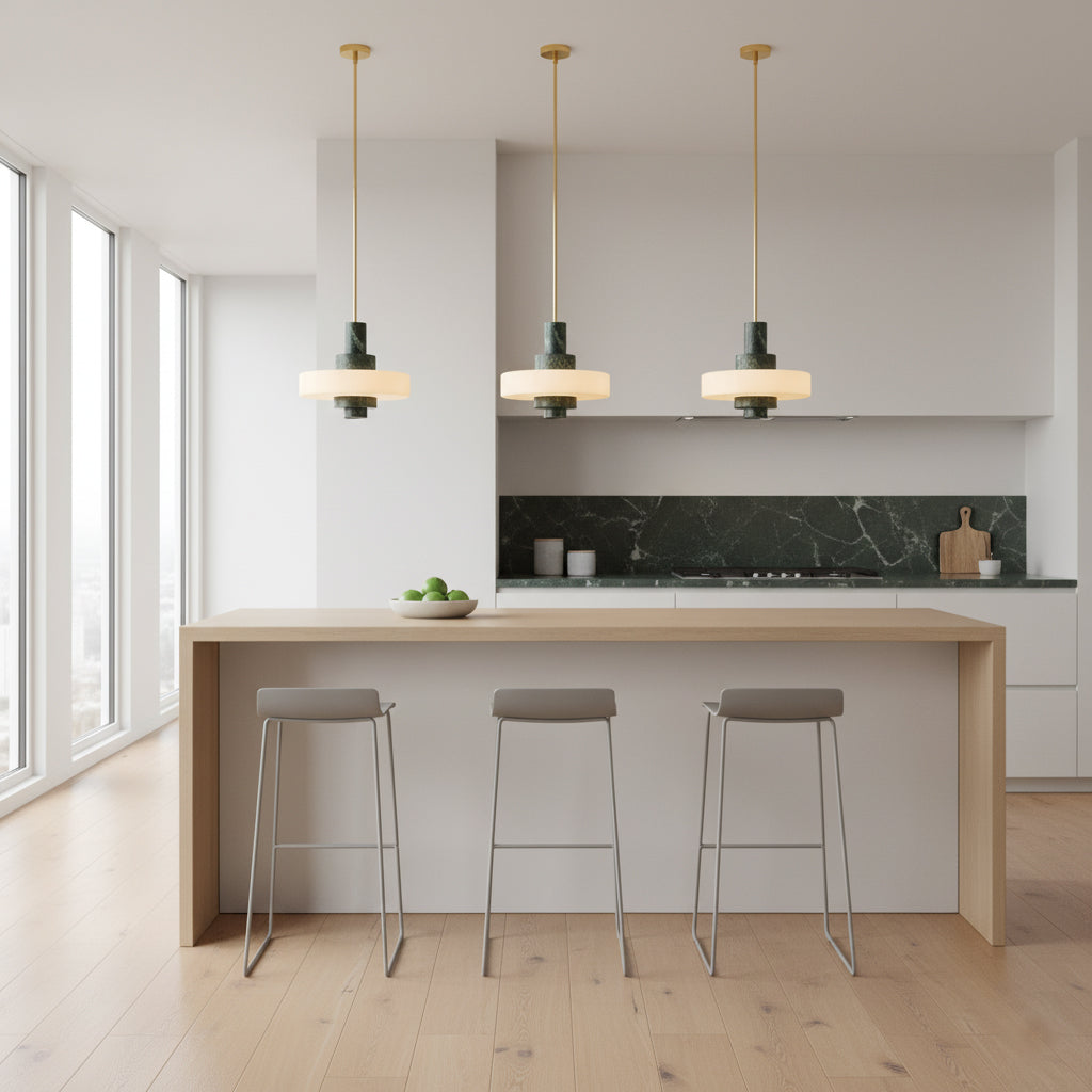 Mercury Green Marble Pendant Lamp — view 7
