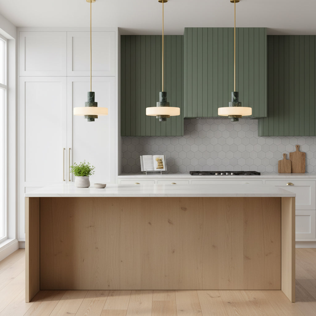 Mercury Green Marble Pendant Lamp — view 8