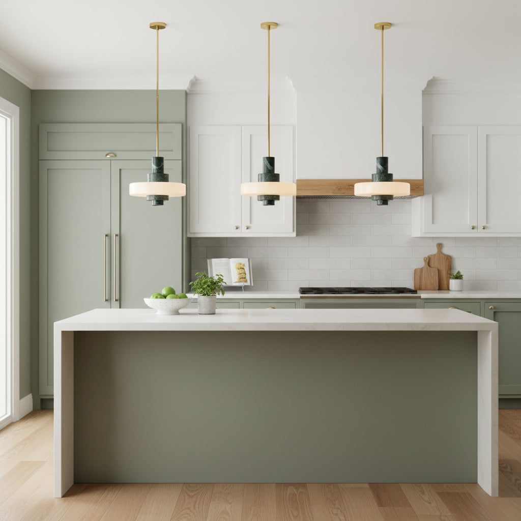 Mercury Green Marble Pendant Lamp — view 6