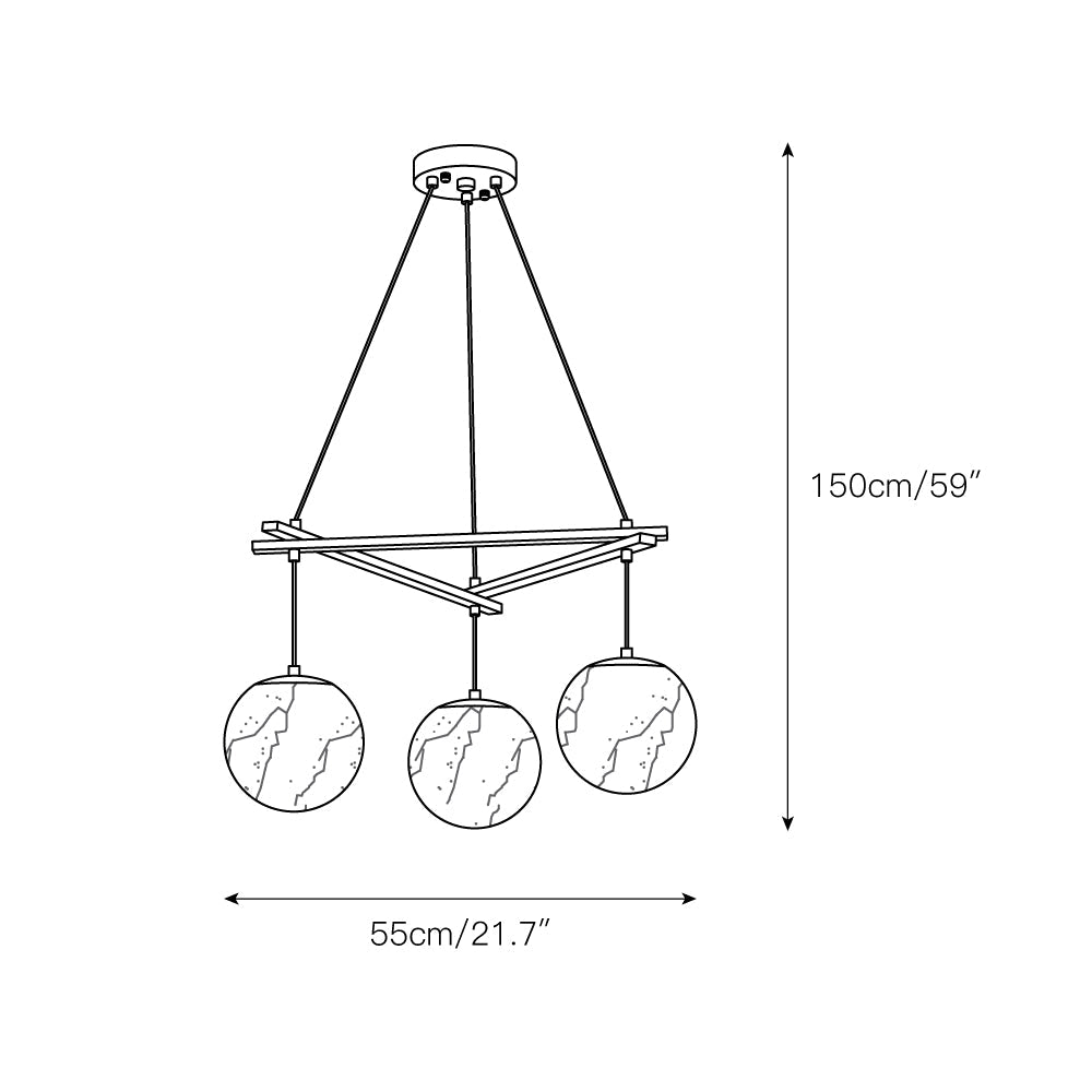 Miira Alabaster Chandelier — view 3