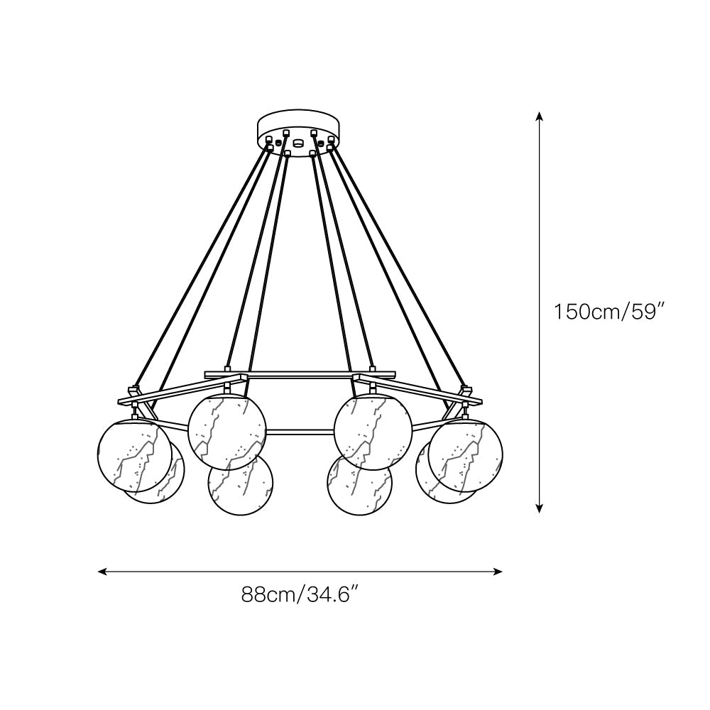 Miira Alabaster Chandelier — view 5