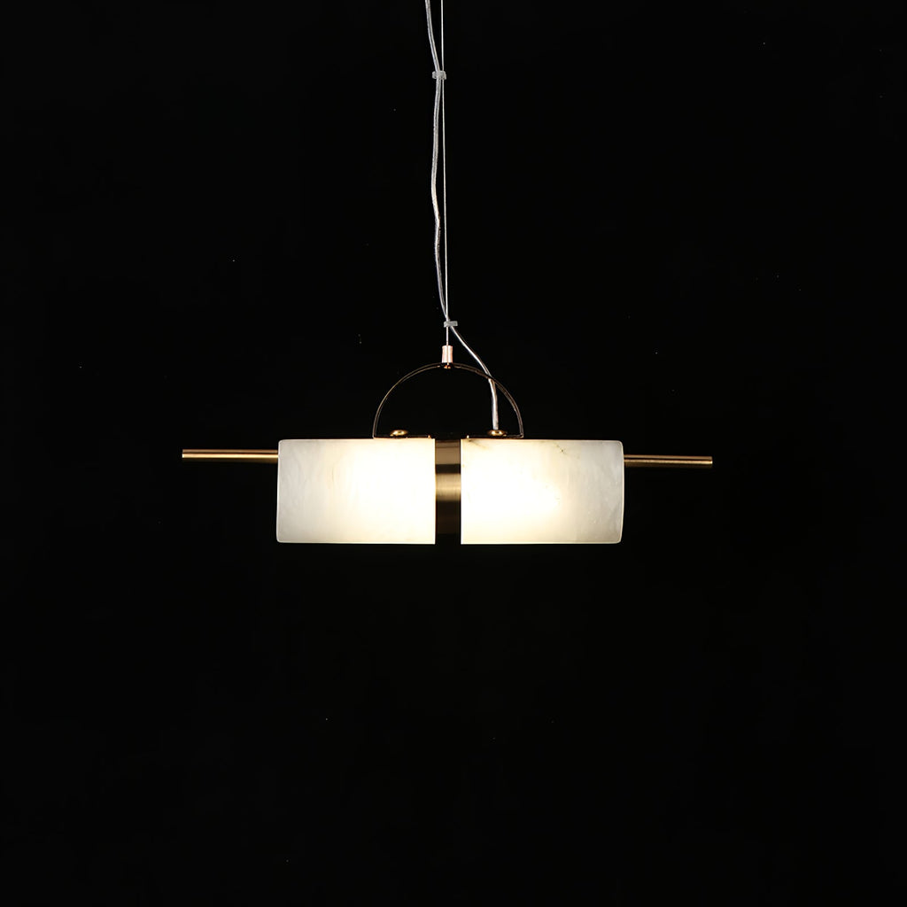 Mini Cylindrical Alabaster Pendant Light — view 6