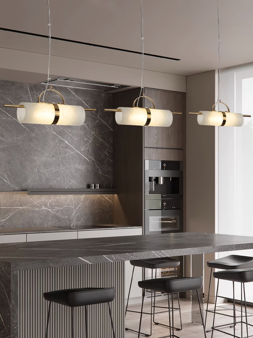 Mini Cylindrical Alabaster Pendant Light — view 8