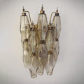 Murano Poliedri Smoked Glass Wall Sconces